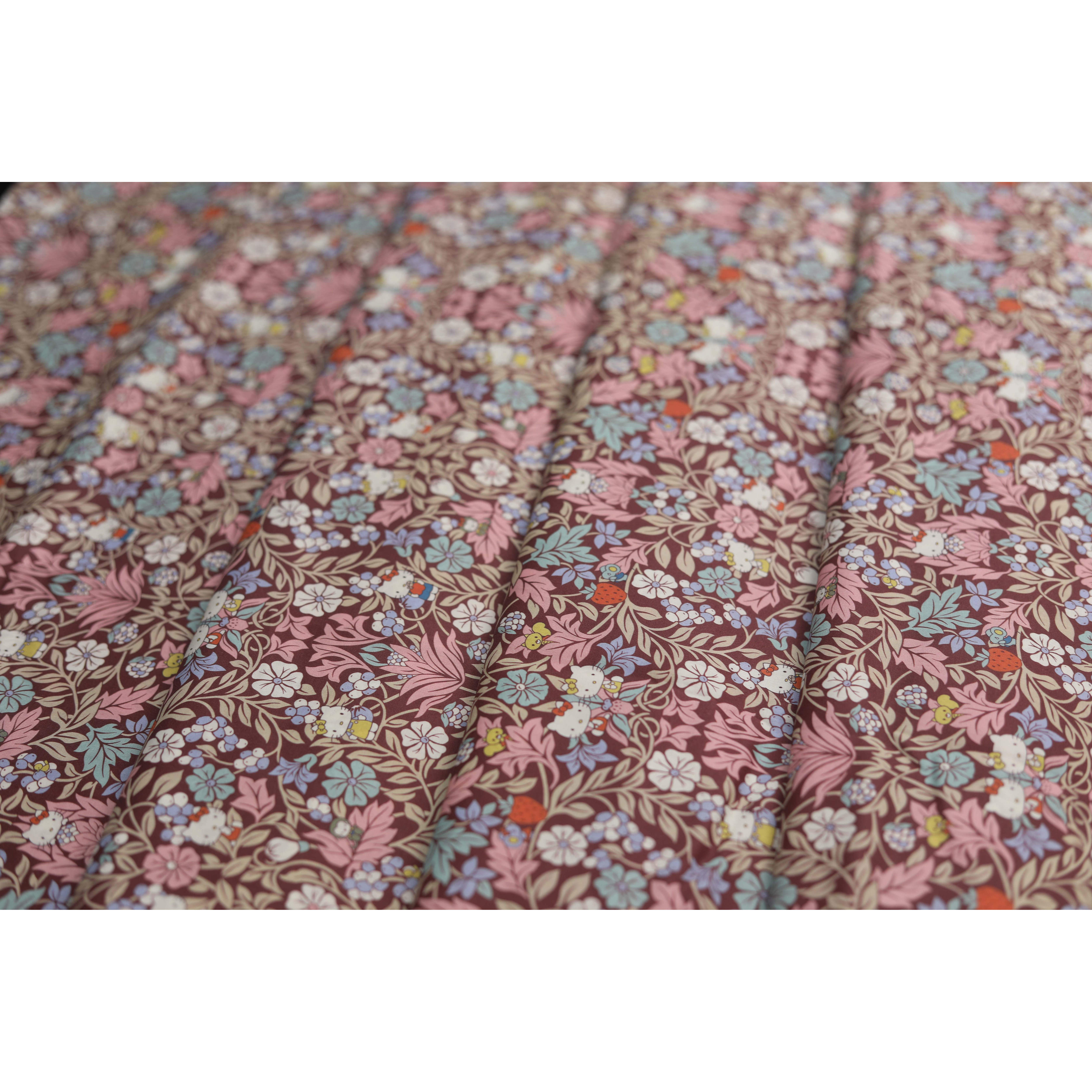 【105210-1】Lib*rtyOrchard Friends 凯蒂猫果实80支高密棉面料