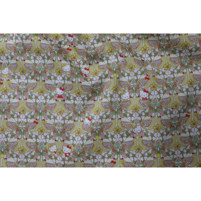 Lib*rty凯蒂猫胖鸟100支长纤幅宽138cm【QB068028-2】定制不退换