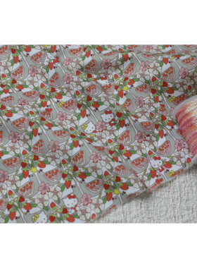 Lib*rty凯蒂猫胖鸟100支长纤幅宽138cm【QB068028-3】定制不退换