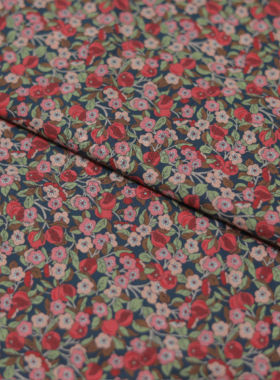 【105189-1】Lib*rty石榴花80支高密棉布印花diy服装面料