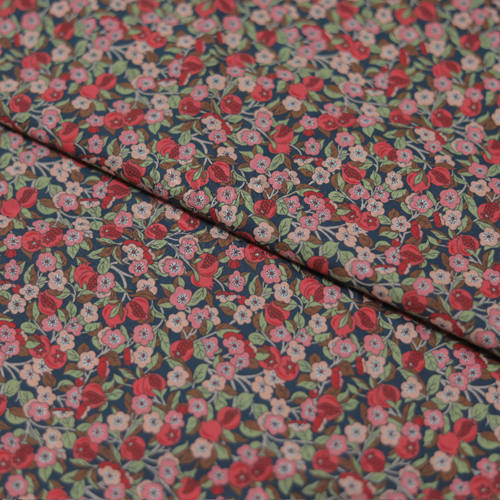 【068056-1】Lib*rty石榴花100支长纤棉幅宽138cm，定制不退换