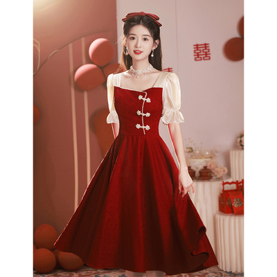 回门服结婚夏季红色小个子