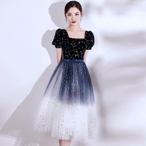 名媛气质小众日常宴会风晚礼服