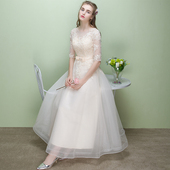 晚礼服伴娘服仙气质2025秋冬高端宴会姐妹团礼服裙长款 显瘦女