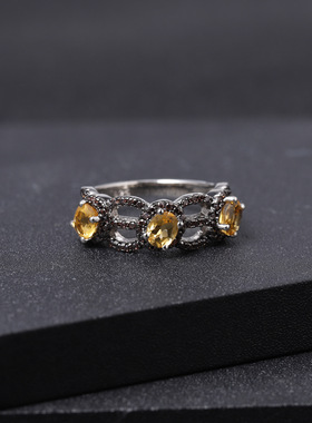 设计感奢华S925银欧美复古风vintage气质小众精致高级感纯银戒指