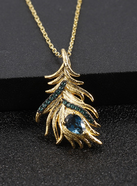 S925银设计师款高级感欧美复古vintge个性小众高颜值纯银项链吊坠