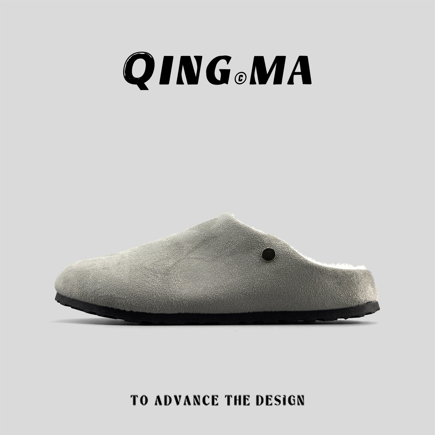 外贸男士勃肯鞋冬季加绒保暖包头拖鞋休闲防滑懒人百搭复古半拖鞋,流行男鞋,包头拖,淘宝优惠券,粉丝福利购,淘宝优惠卷