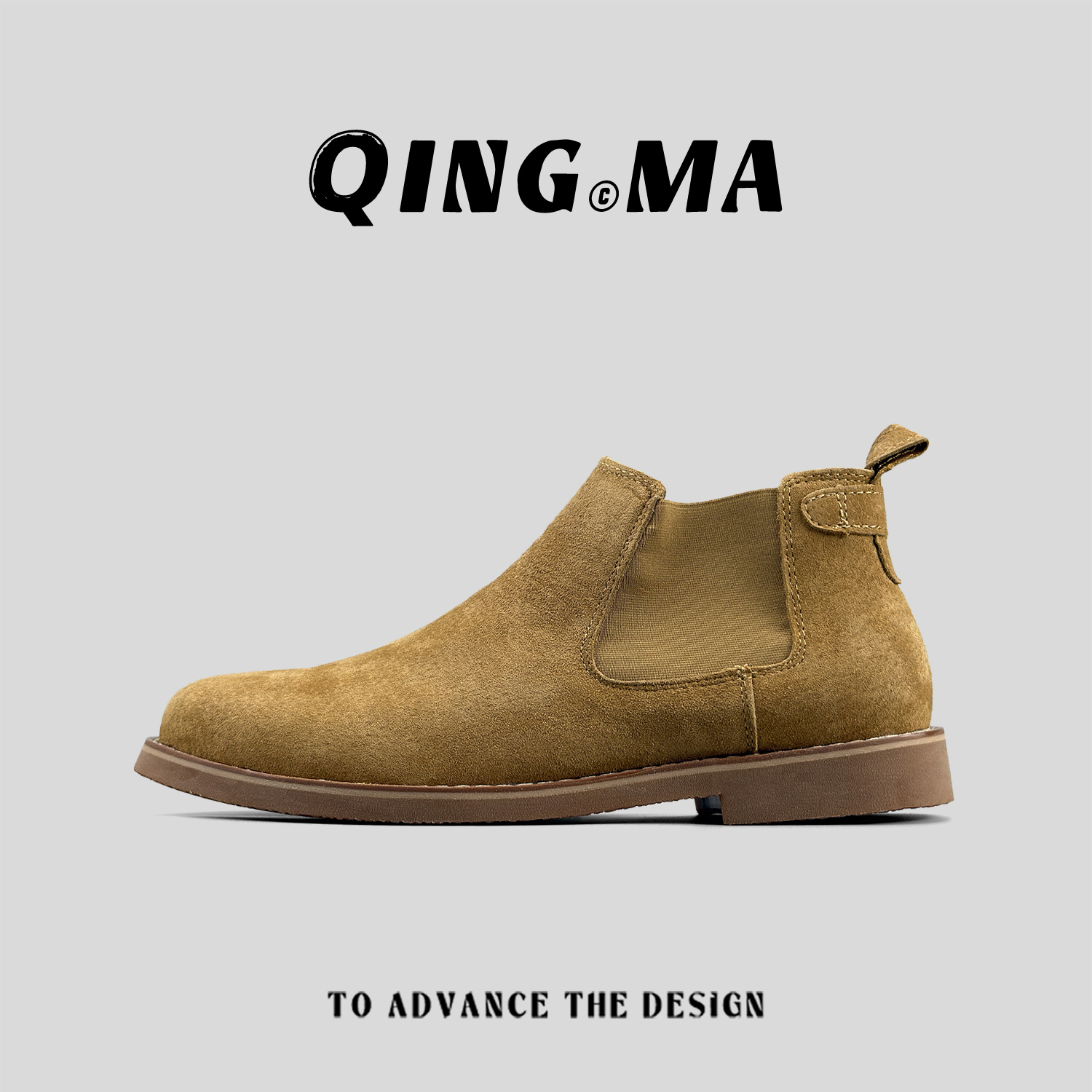 轻奢复古真皮切尔西靴英伦风短靴