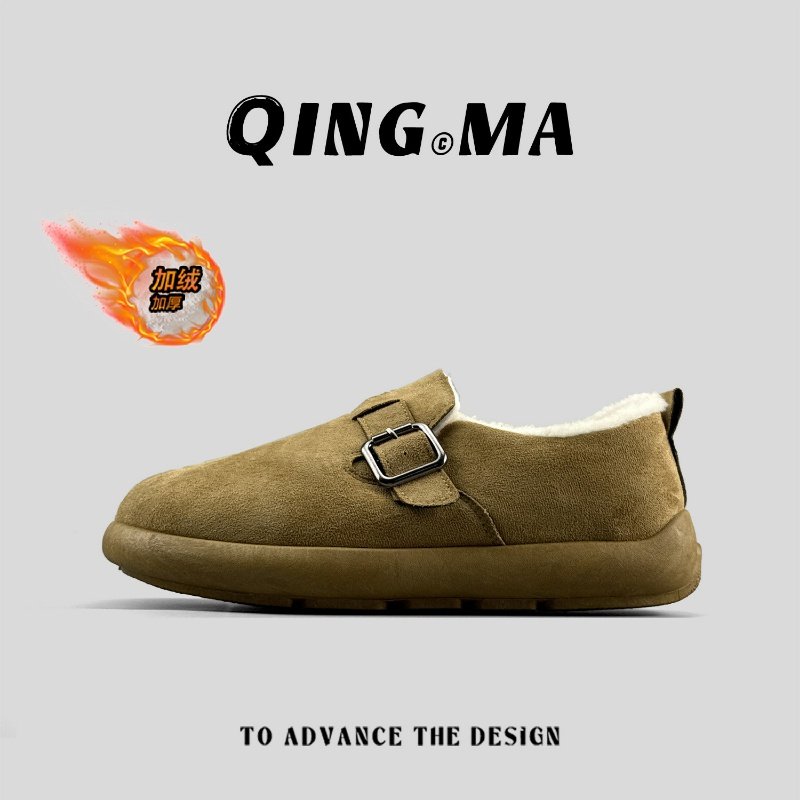 外贸男士冬季反绒皮勃肯鞋男加绒保暖一脚蹬懒人鞋百搭户外休闲鞋,流行男鞋,软木鞋/勃肯鞋,淘宝优惠券,粉丝福利购,淘宝优惠卷