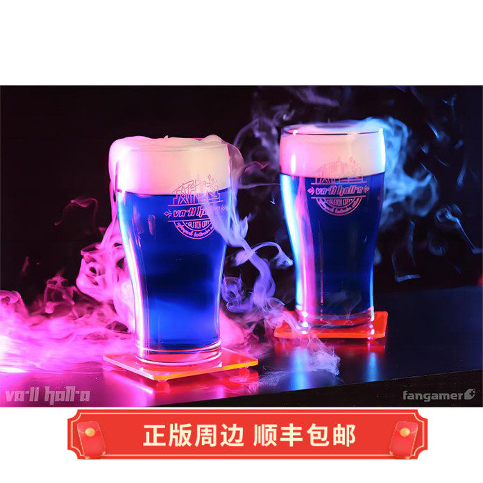 正版 现货 赛博朋克酒保行动 酒杯和杯垫 套装 Fangamer周边