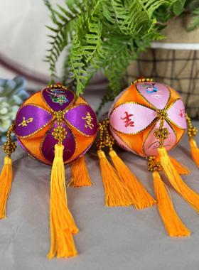 精品12cm纯手工绣球击鼓传花出国