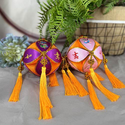精品12cm纯手工绣球击鼓传花出国