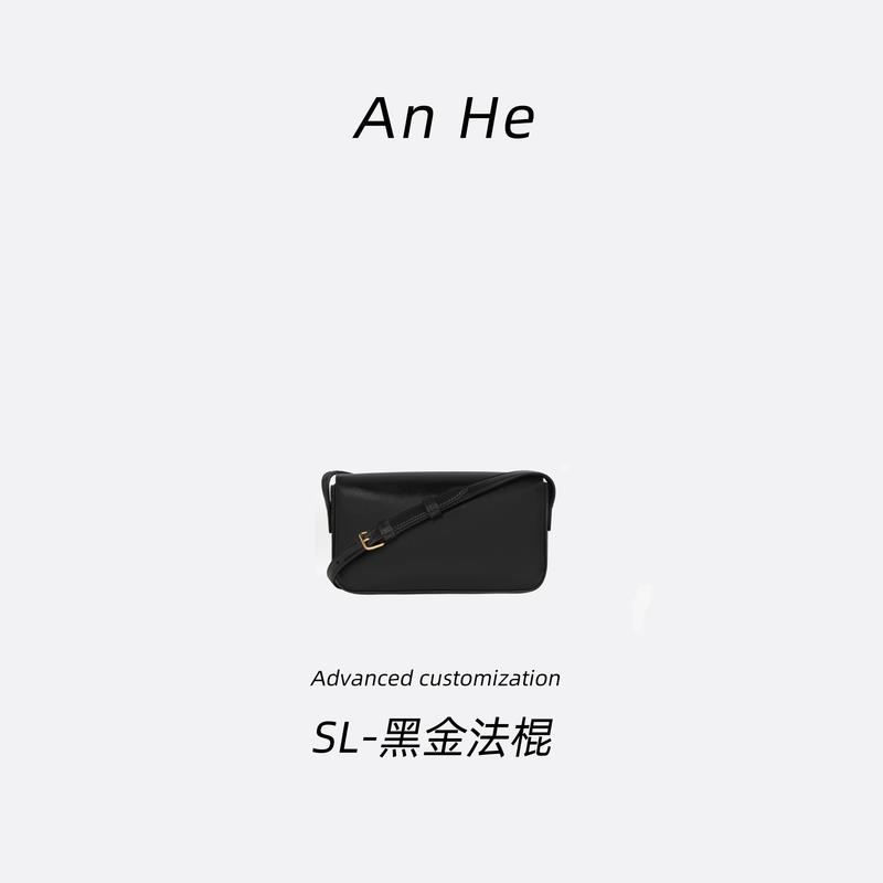 【安合女包】6091黑色新黑金花花法棍包经典斜挎包手提包单肩