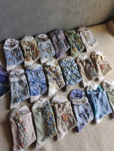 春夏秋款 外贸袜子 花卉 立体浮雕 中筒女袜 皆Ming川风格