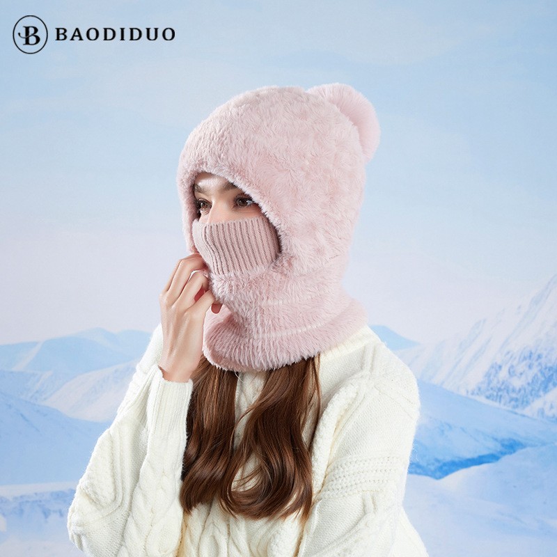 冬季女士户外骑行加绒护耳