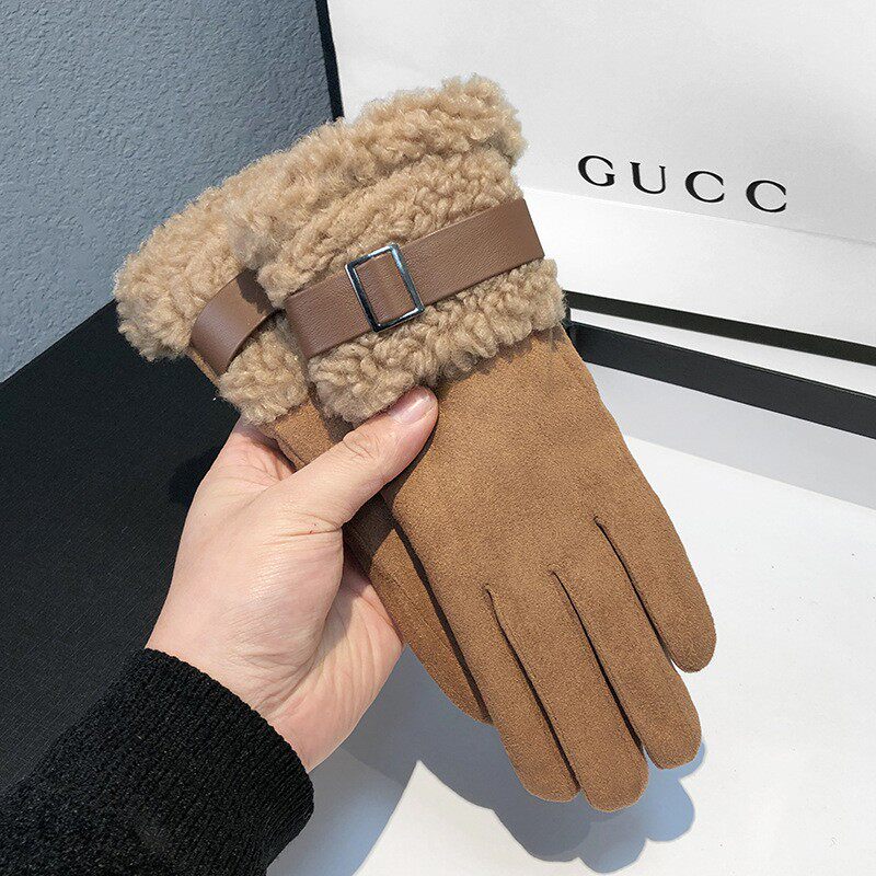 手套女冬季加绒厚保暖户外