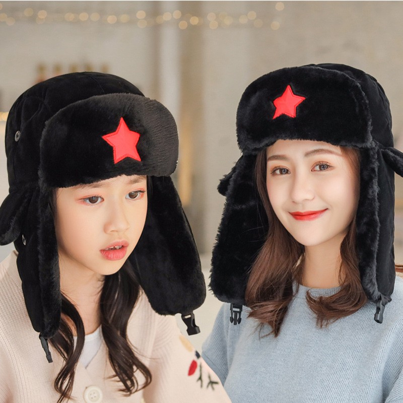 宝秋冬帽女士雷锋五角星儿
