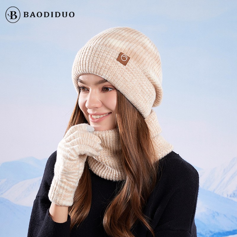 现货新款冬季针织帽子女围