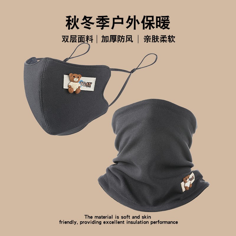冬季儿童加绒保暖口罩面防