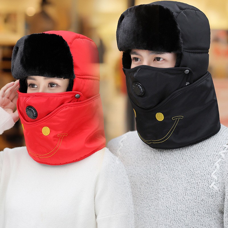 男女士冬季雷锋帽户外骑车