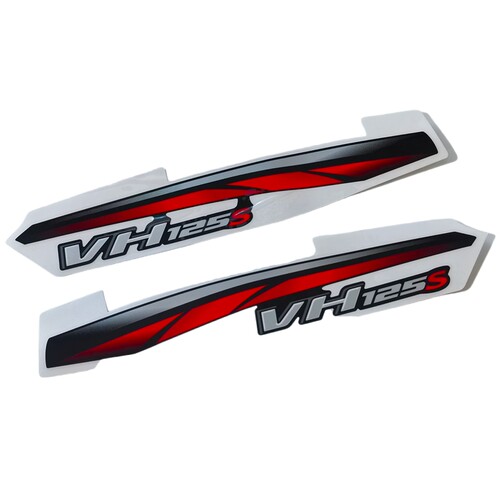 适用豪爵HJ125T-20C/VH125S侧罩贴条边盖贴纸侧盖贴花 配黑色板