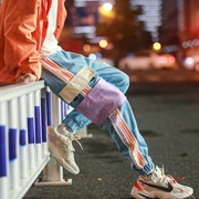 Yi Yi overalls đôi chân của nam giới lỏng lẻo thương hiệu chín điểm Nhật Bản quần harem mùa hè Nhật Bản quần siêu lửa - Quần mỏng