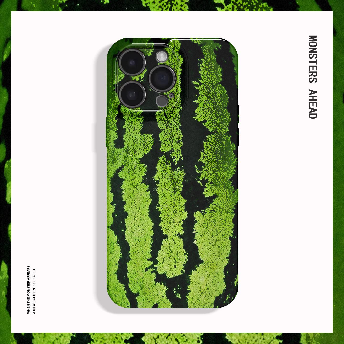 小众ins风仿真西瓜皮纹适用苹果17 16 15 14 13 12 11手机壳nova10荣耀500华为mate80 70 60 50 40 30一加15T