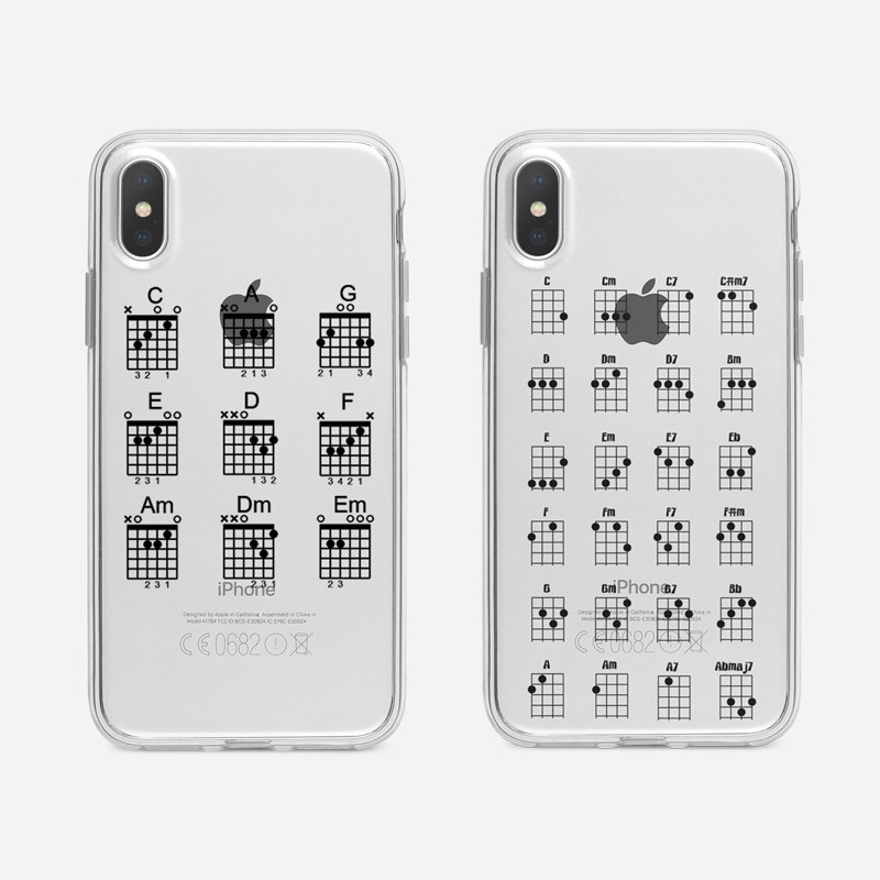 常用和弦吉他手机壳ukulele适用于苹果iPhone16华为nova7小米13三星s25学习OPPO任意型号软壳