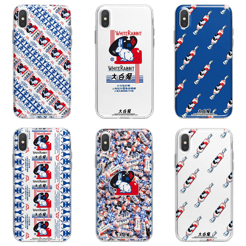 个性可爱大白兔奶糖手机壳适用苹果14华为mate50小米12任意机型软