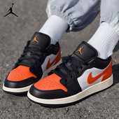 减震低帮篮球板鞋 Nike耐克运动鞋 新款 AJ1黑橙扣碎休闲鞋 女鞋 秋季