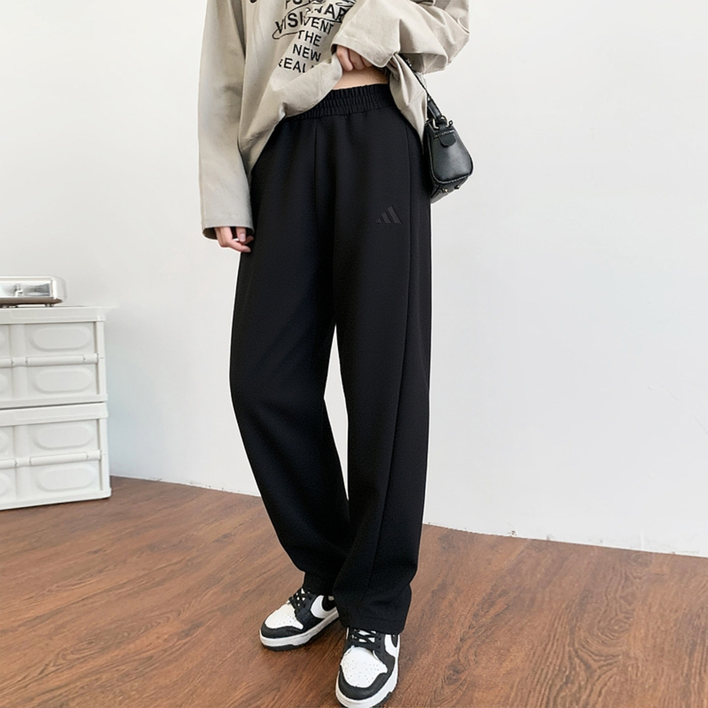 正品假一赔十阔腿裤女秋弯刀裤