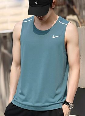 Nike耐克背心男士冰丝T恤夏季新款健身上衣轻薄训练服篮球运动装
