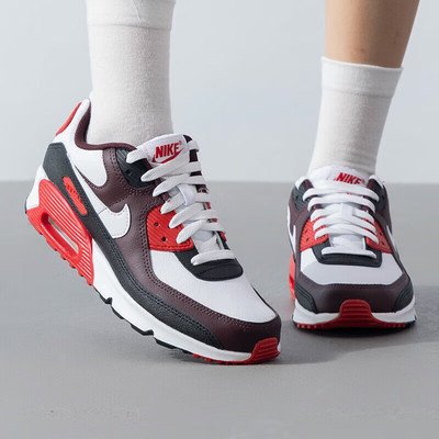 NIKE耐克Air Max90女鞋新款大童运动鞋缓震耐磨慢跑鞋时尚休闲鞋