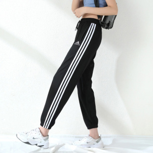 春季 子女裤 正品 运动裤 GR9605 阿迪达斯薄款 宽松束脚梭织九分裤 裤