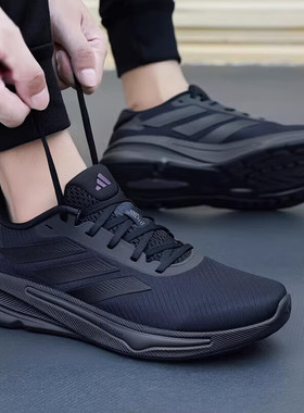 阿迪达斯男鞋冬季新款黑色轻便SUPERNOVA运动鞋缓震跑步鞋IH2580