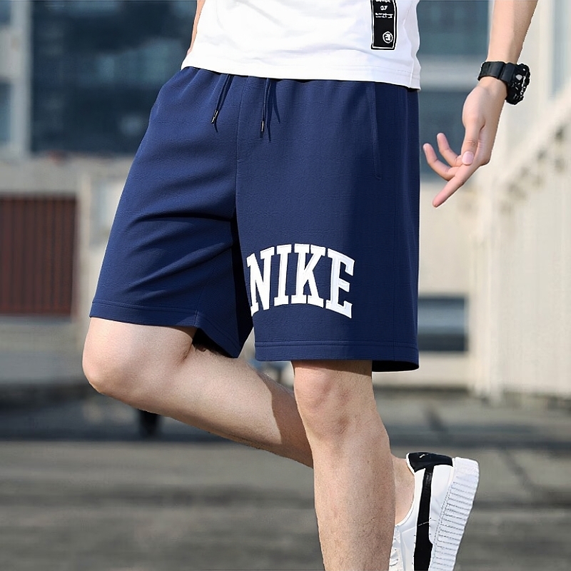 藏蓝色短裤Nike耐克裤子正品针织运动裤棉质男裤2025年新款五分裤