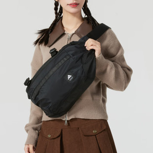 阿迪达斯正品大腰包夏季新款健身单肩包运动斜挎包胸包男士小背包