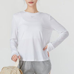 Nike耐克女装秋季新款运动服长袖T恤衫休闲透气跑步训练圆领上衣