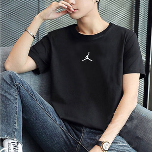 训练上衣冰丝五分袖 新款 夏季 Jordan乔丹篮球运动T恤男AJ速干短袖