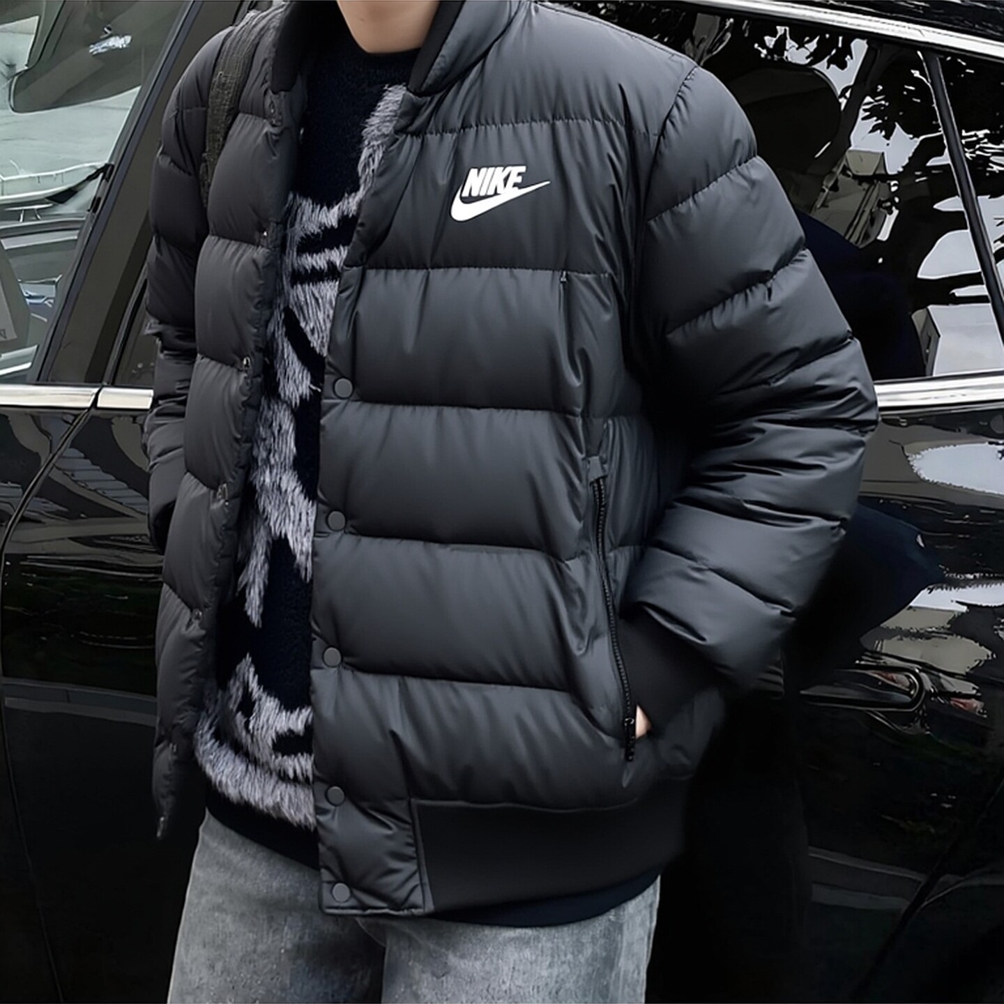 Nike耐克正品羽绒服冬季新款男子外套厚款运动上衣立领夹克棒球服