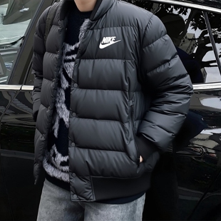 Nike耐克羽绒服冬季新款男子外套厚款运动上衣立领夹克棒球服