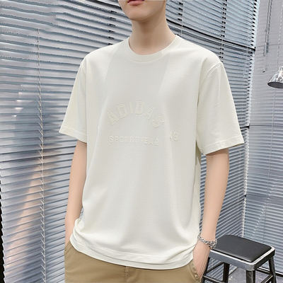 正品假一赔十纯色T恤男夏短袖