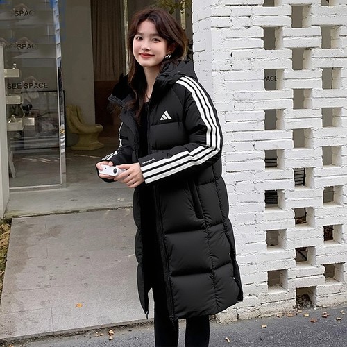 正品假一赔十过膝长款羽绒服女