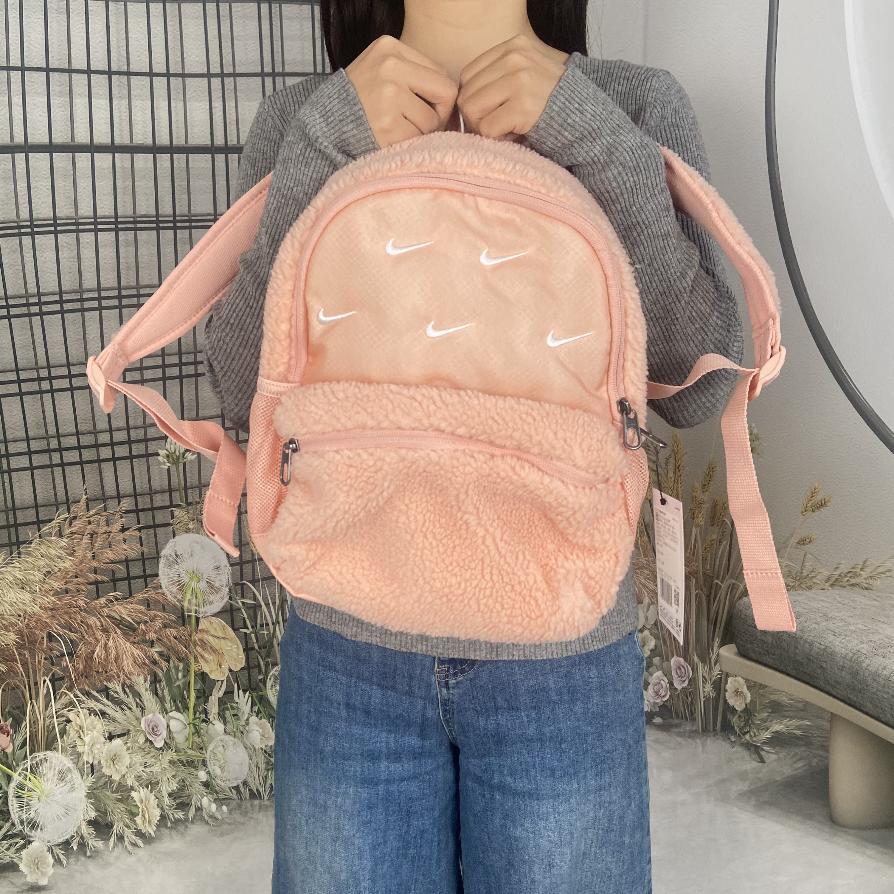 耐克官方正品毛绒儿童背包双肩包