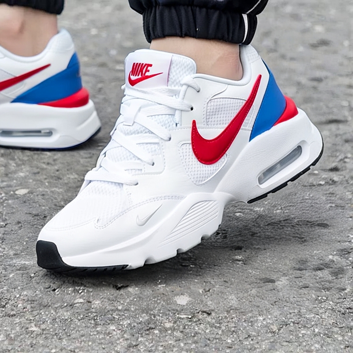 Nike耐克鞋子正品白色运动鞋气垫跑步鞋厚底男鞋冬季新款健身网鞋