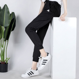 运动休闲裤 新款 时尚 健身训练束脚卫裤 阿迪达斯裤 宽松长裤 子女春季
