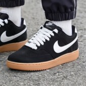 低帮舒适百搭休闲鞋 NIKE耐克男鞋 COURT黑白复古防滑耐磨运动板鞋