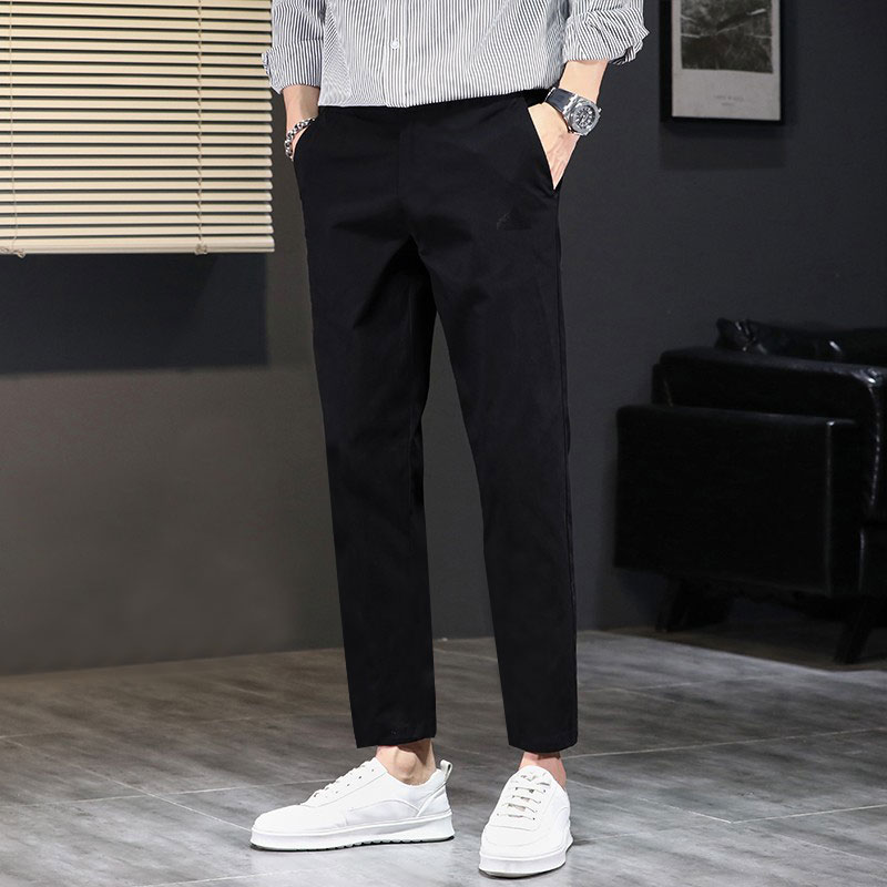 adidas阿迪达斯九分裤男春季新款直筒小脚裤休闲运动裤男士长裤子