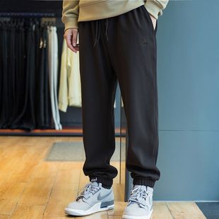 纯棉束脚裤 adidas阿迪达斯男裤 复古长裤 美式 子春季 宽松篮球运动裤
