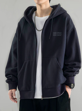 阿迪达斯连帽外套男秋季新款针织美式宽松上衣开衫复古夹克IS7426